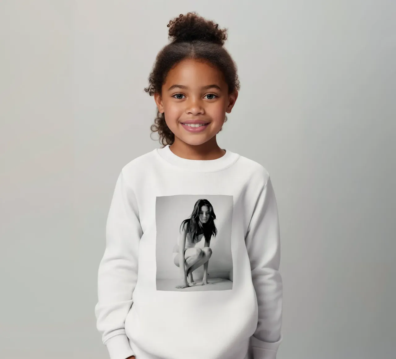 Kate Moss monocromatica felpa bambino da vintage