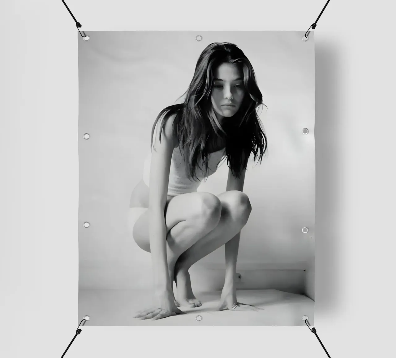 Kate Moss monocromatica telo in pvc da vintage