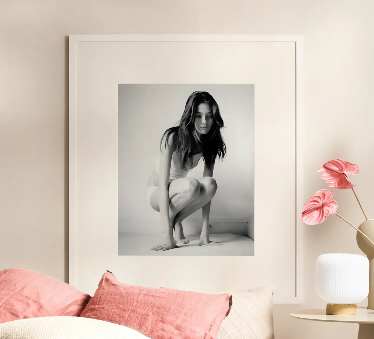 Kate Moss monocromatica carta hahnemühle da vintage