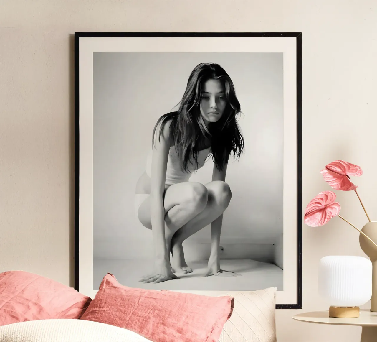 Kate Moss monocromatica carta hahnemühle da vintage
