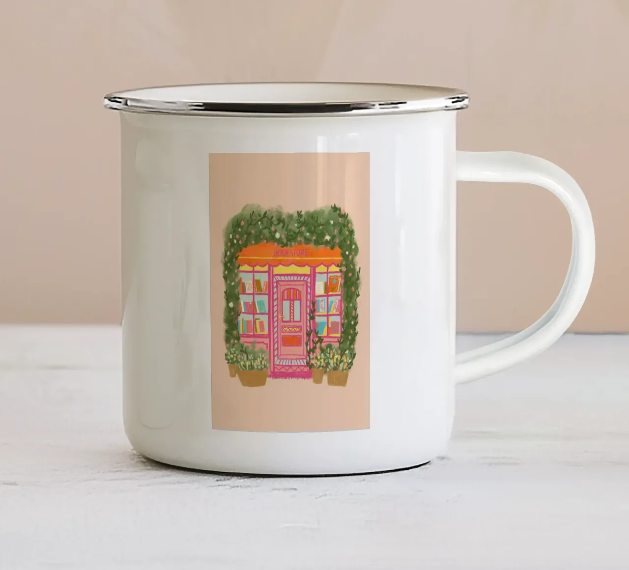 Bookstore tazza in smalto da Studio Dolci