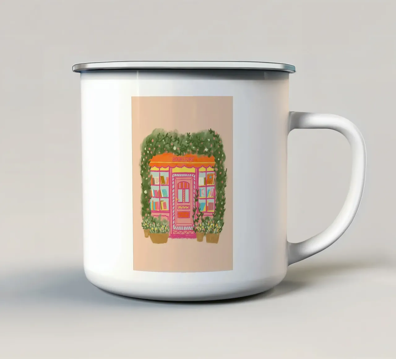 Bookstore tazza in smalto da Studio Dolci