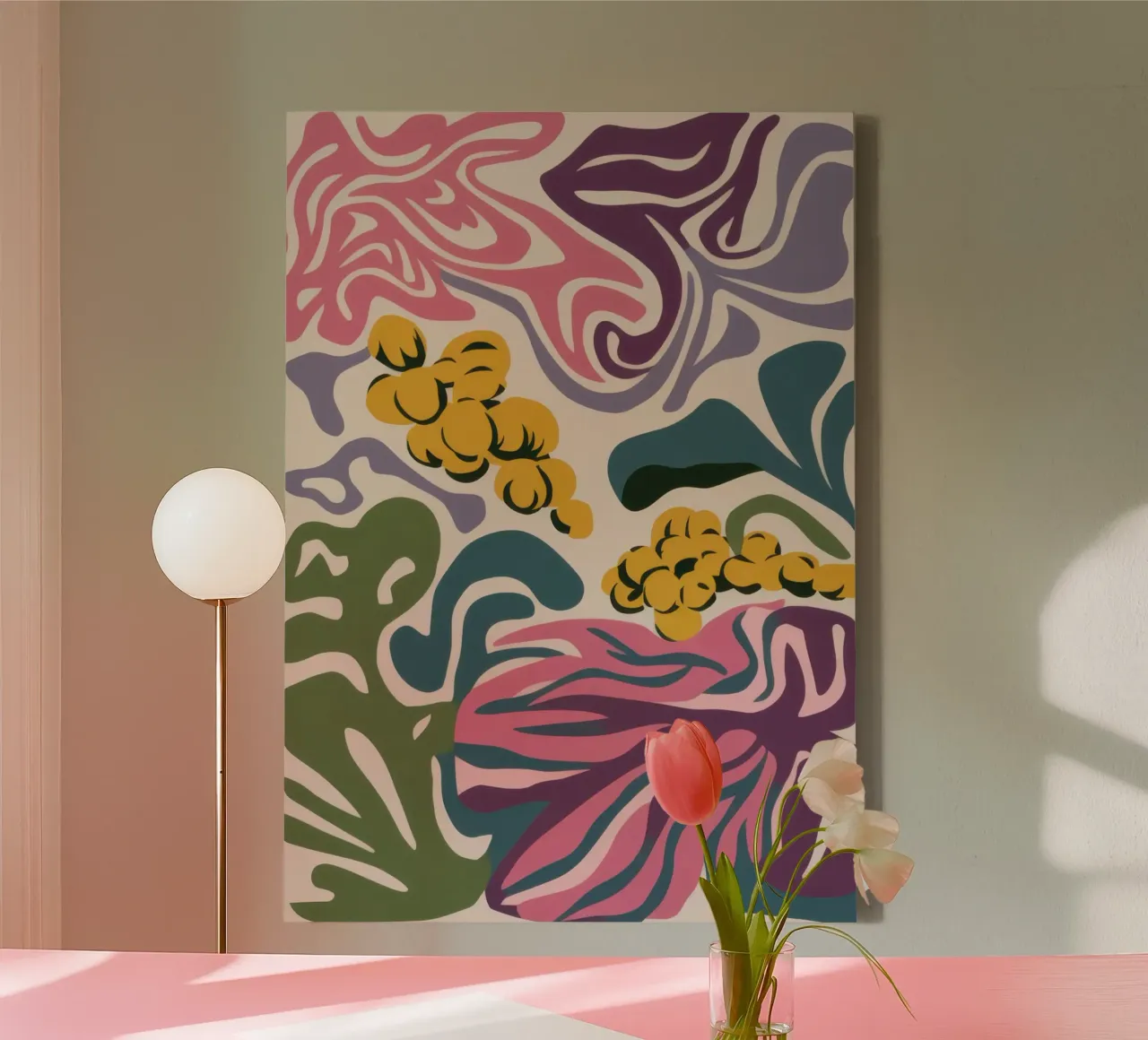 Ginger Root Abstraction canvas by Kala Martir