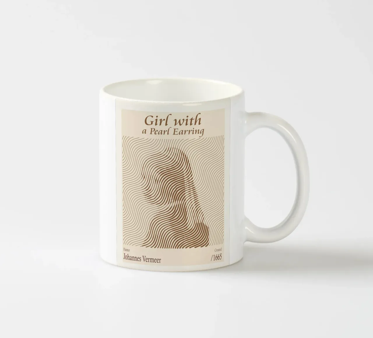 La ragazza con l'orecchino di perla - Johannes Vermeer tazza in ceramica da Doa Project