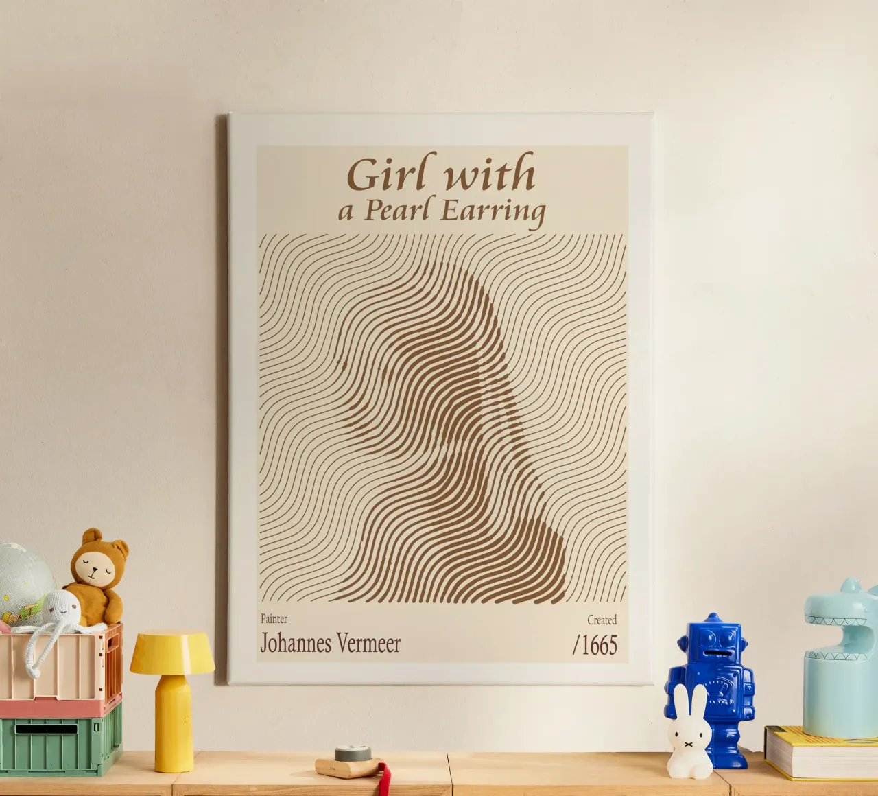 Das Mädchen mit dem Perlenohrring - Johannes Vermeer Leinwand mit Schattenfugenrahmen von Doa Project