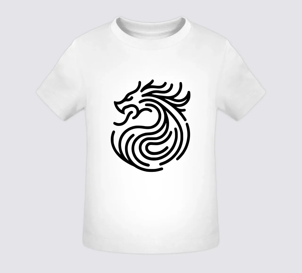 drago sputafuoco - l'energia in una semplice forma d'arte maglietta neonato da Bold & Simple