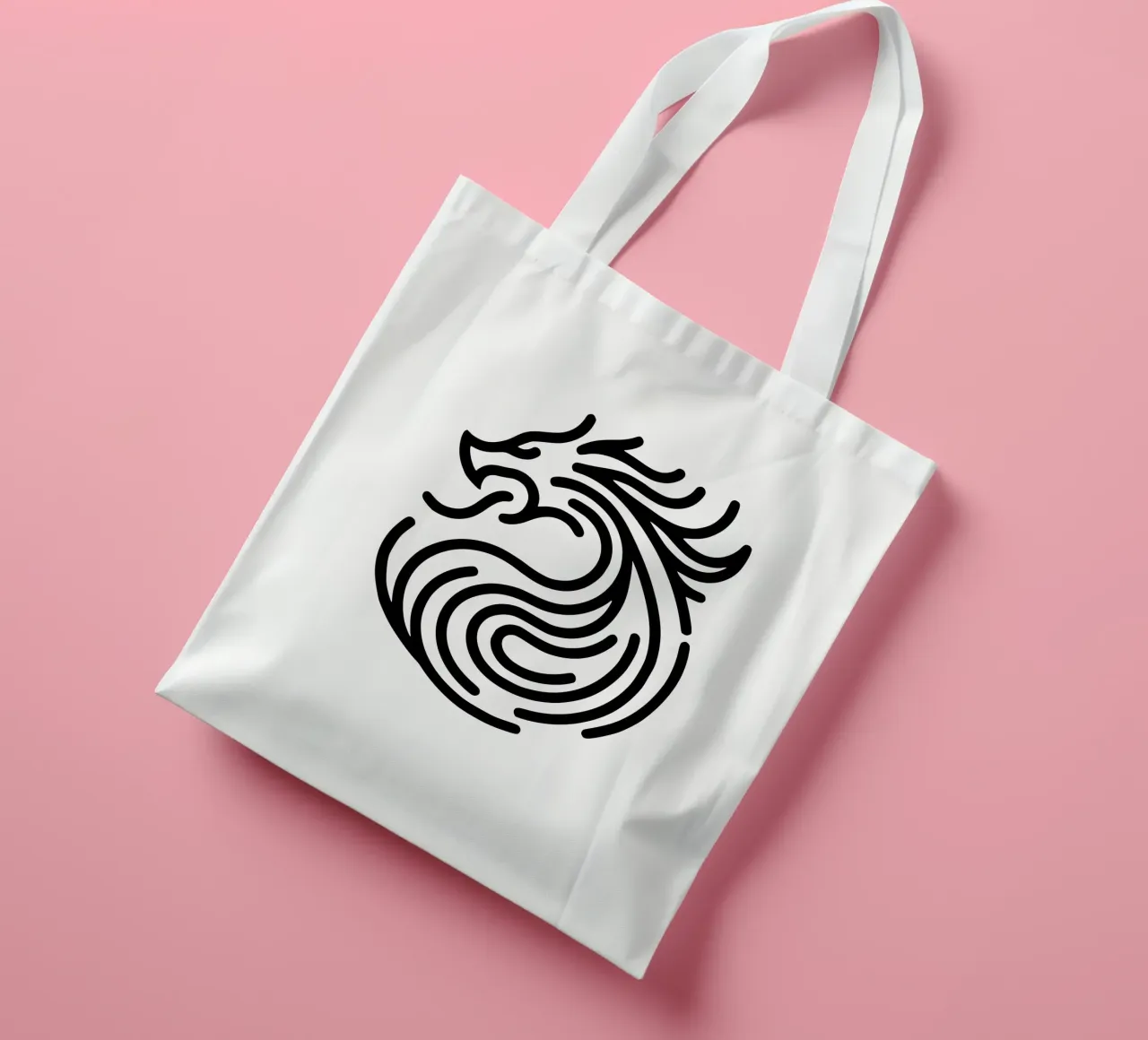 drago sputafuoco - l'energia in una semplice forma d'arte borsa in juta da Bold & Simple