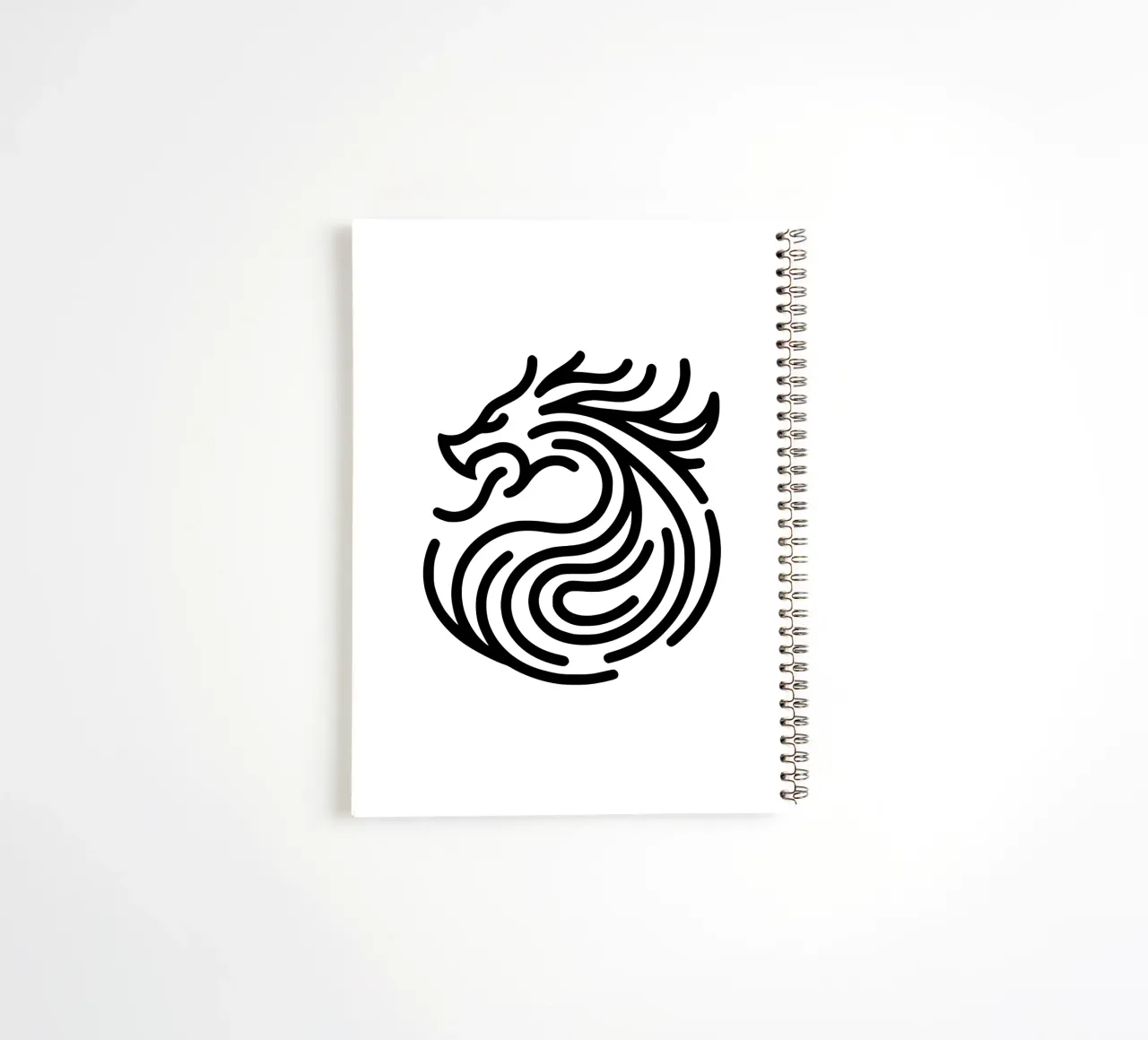 fire-breathing dragon - energy in a simple art form spiral notebook by Bold & Simple