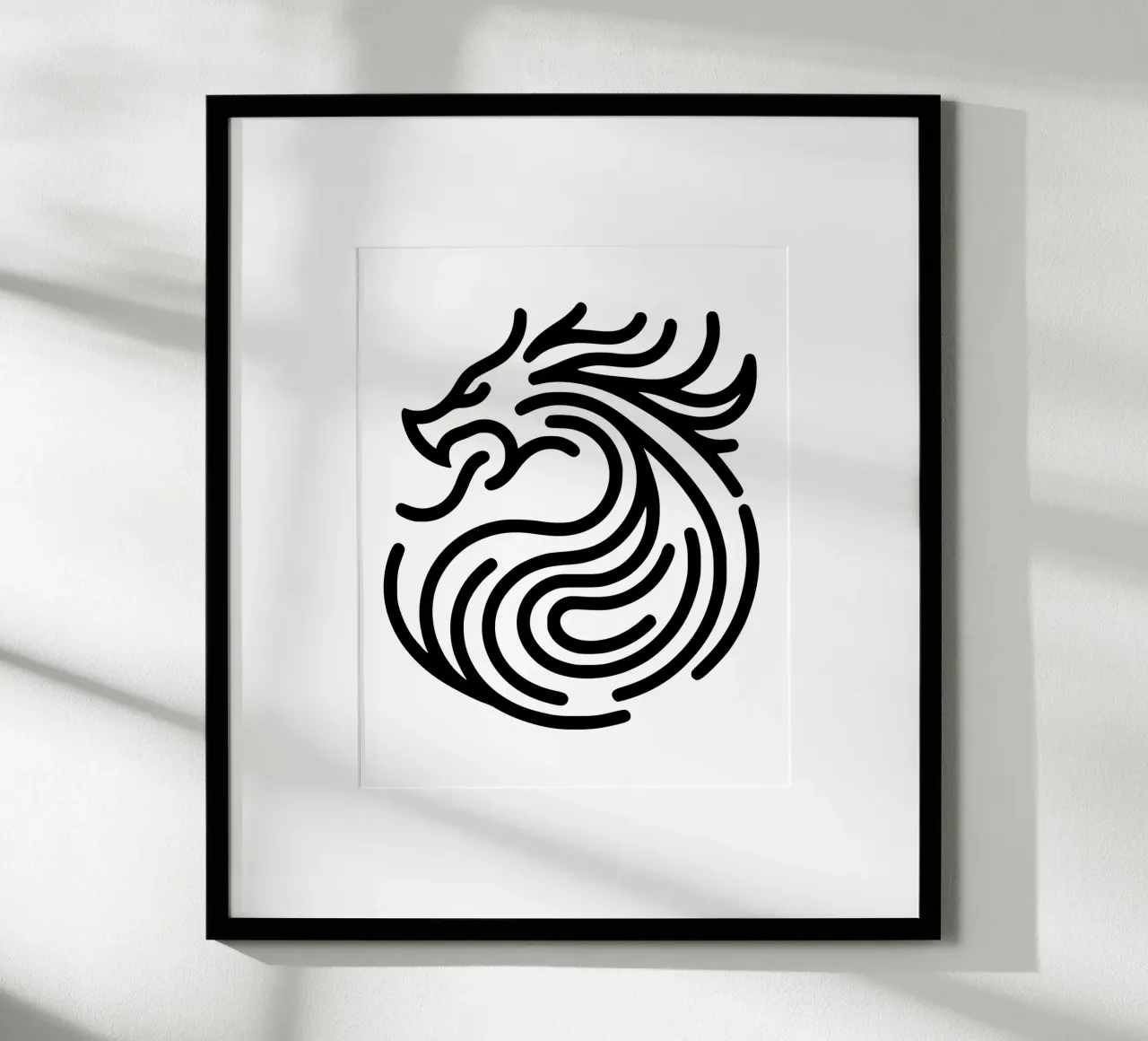 drago sputafuoco - l'energia in una semplice forma d'arte carta hahnemühle da Bold & Simple