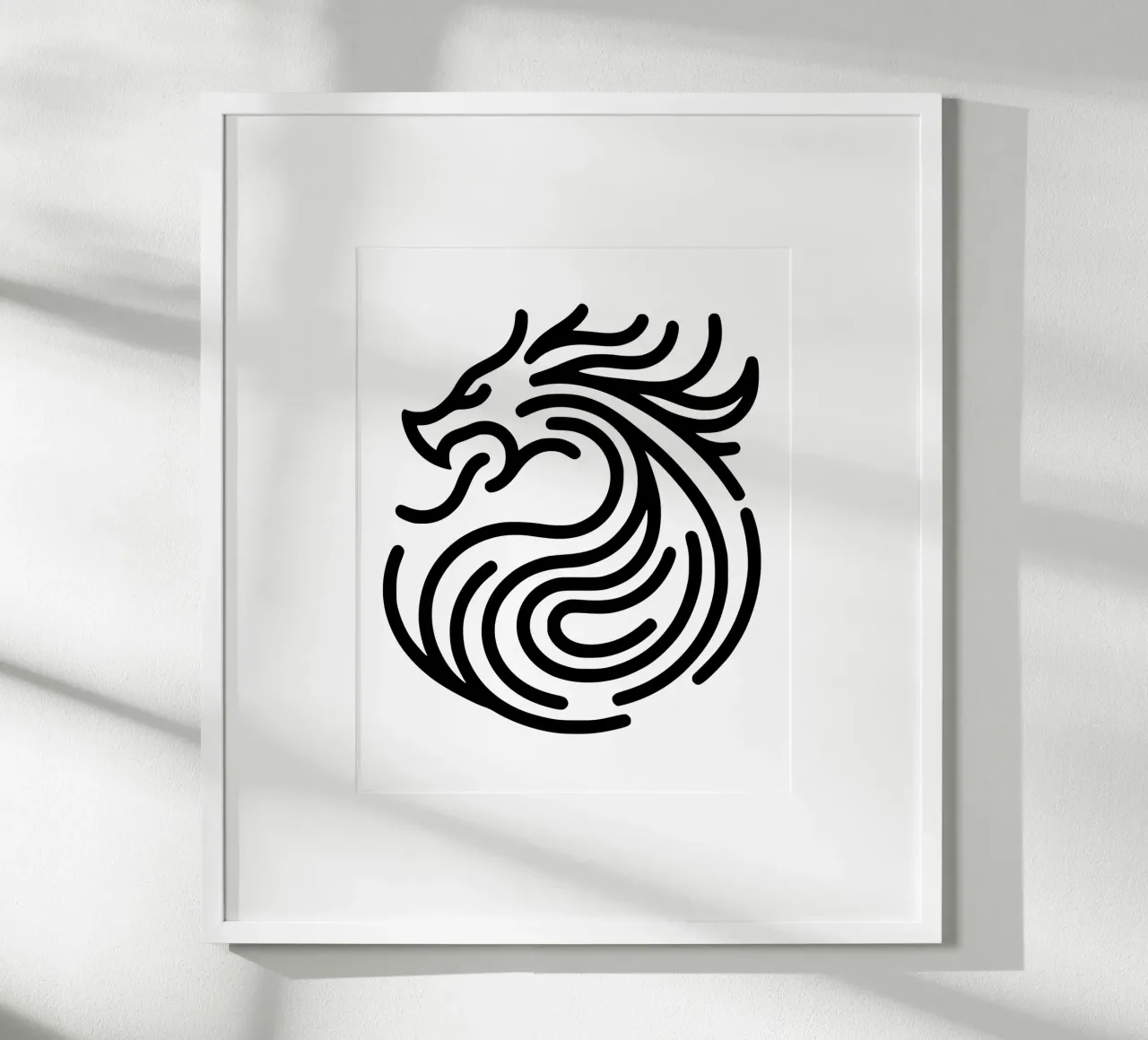 drago sputafuoco - l'energia in una semplice forma d'arte carta hahnemühle da Bold & Simple