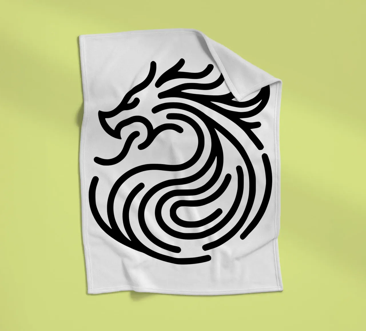 drago sputafuoco - l'energia in una semplice forma d'arte coperta in pile da Bold & Simple
