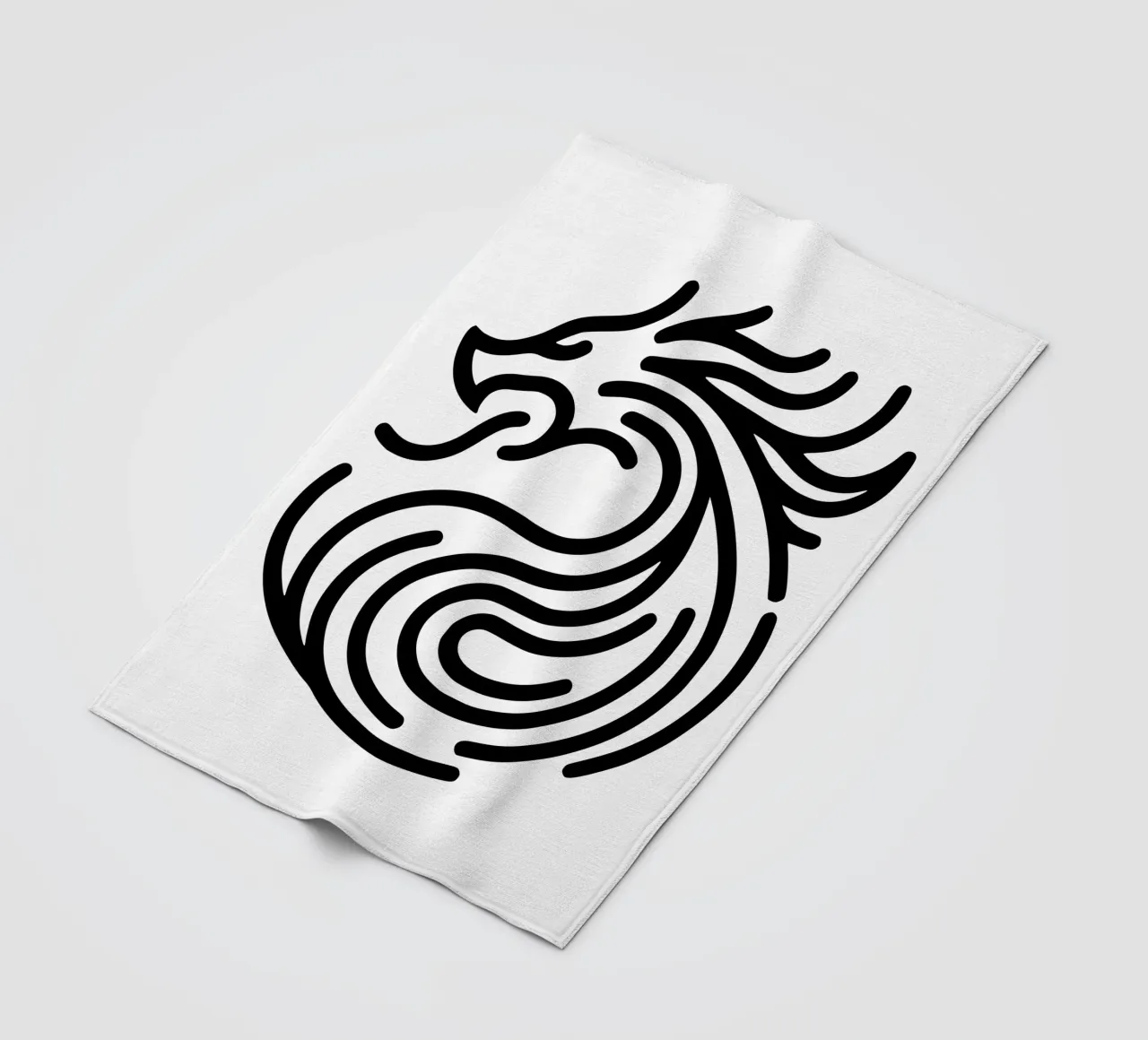 drago sputafuoco - l'energia in una semplice forma d'arte coperta in pile da Bold & Simple