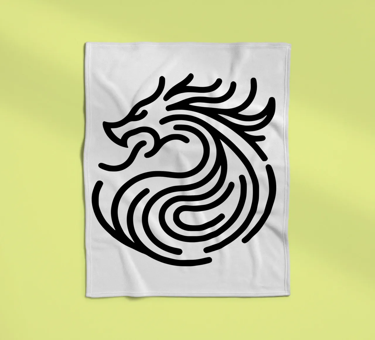 drago sputafuoco - l'energia in una semplice forma d'arte coperta in pile da Bold & Simple