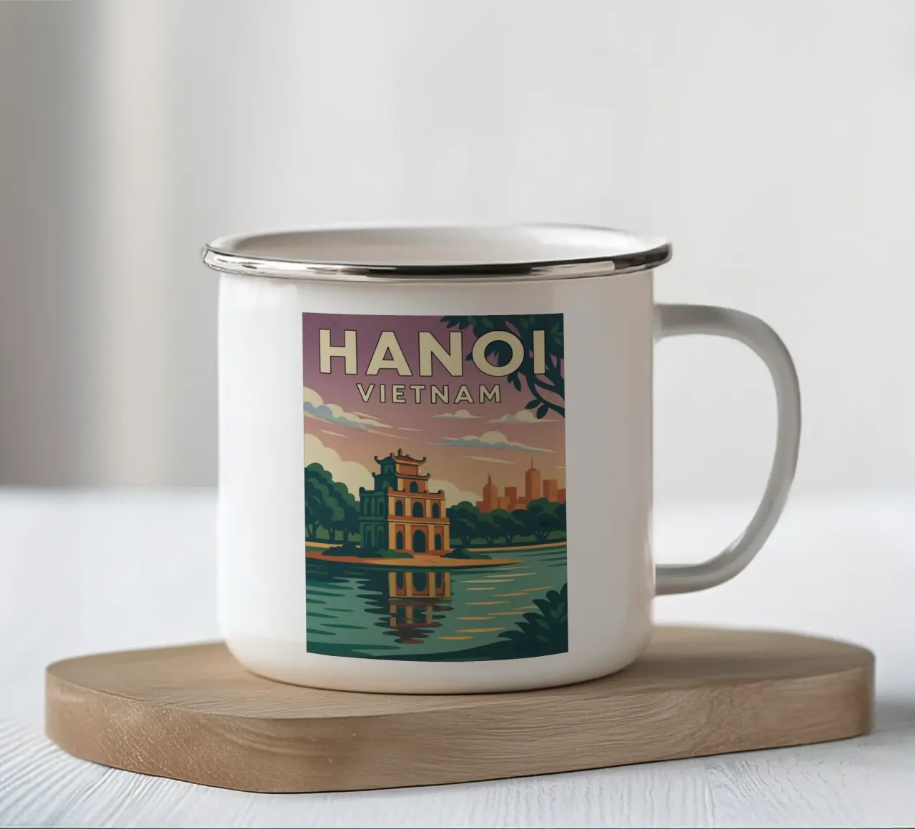 hanoi vietnam disegno tazza in smalto da jasmines