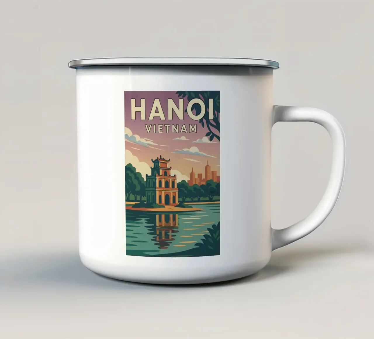 hanoi vietnam disegno tazza in smalto da jasmines