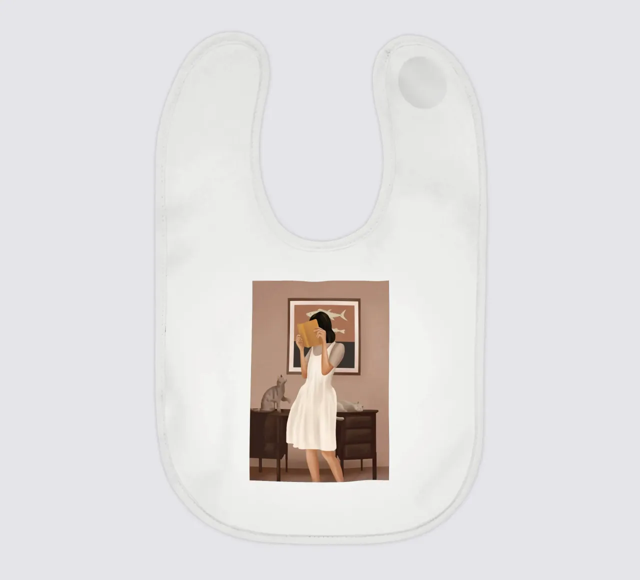 Losing Myself in a Book bavaglino da cityart