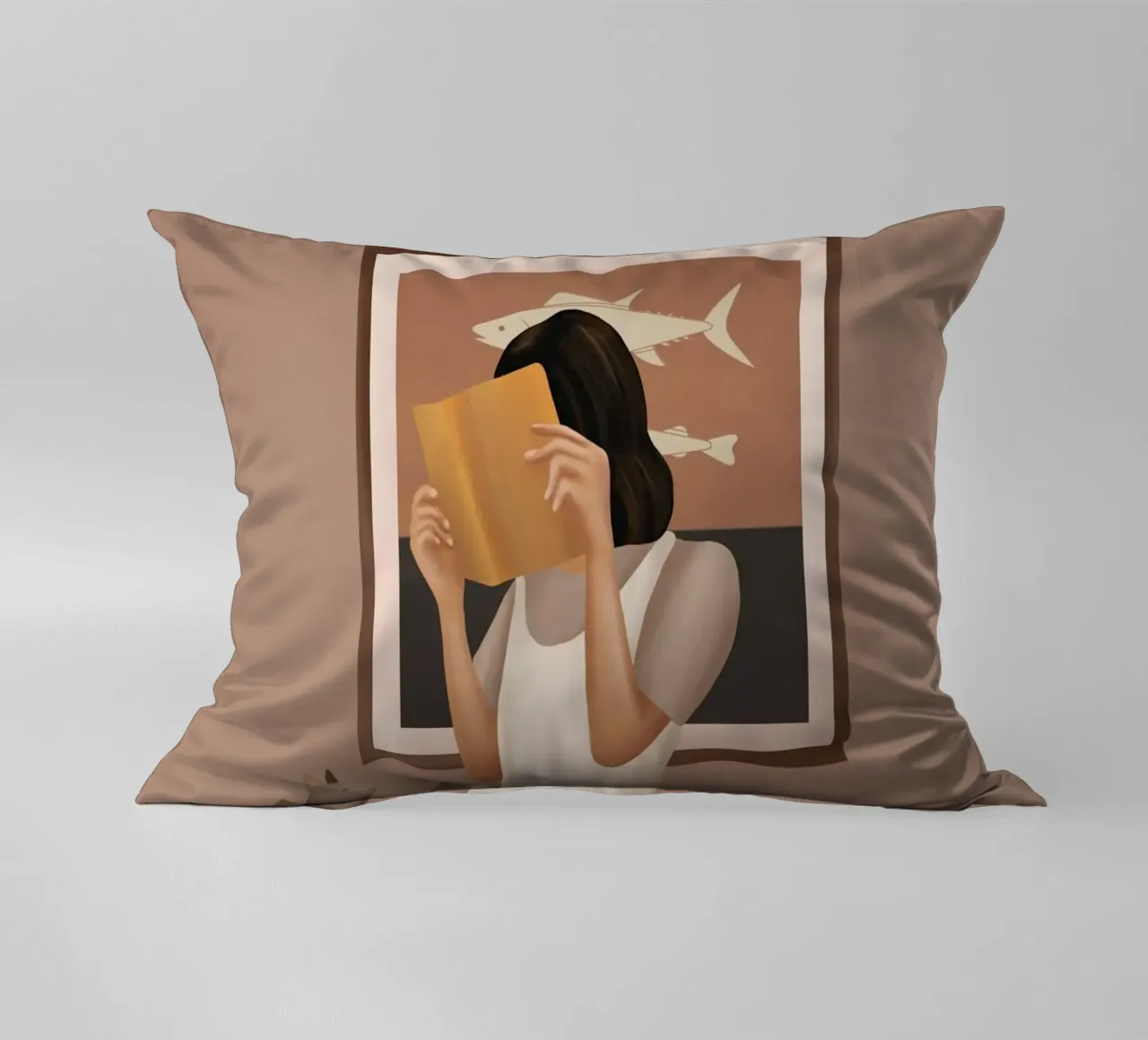 Losing Myself in a Book cuscino da cityart