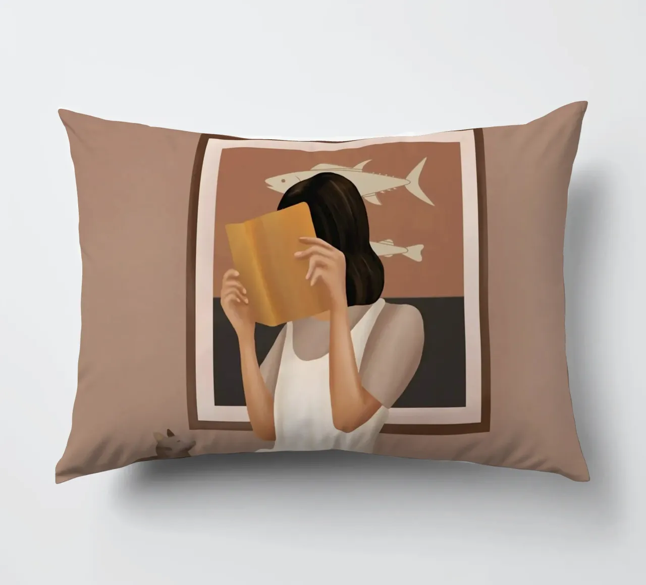 Losing Myself in a Book cuscino da cityart