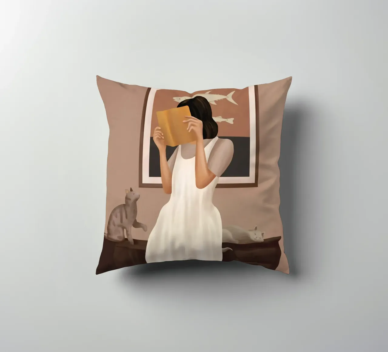 Losing Myself in a Book cuscino da cityart