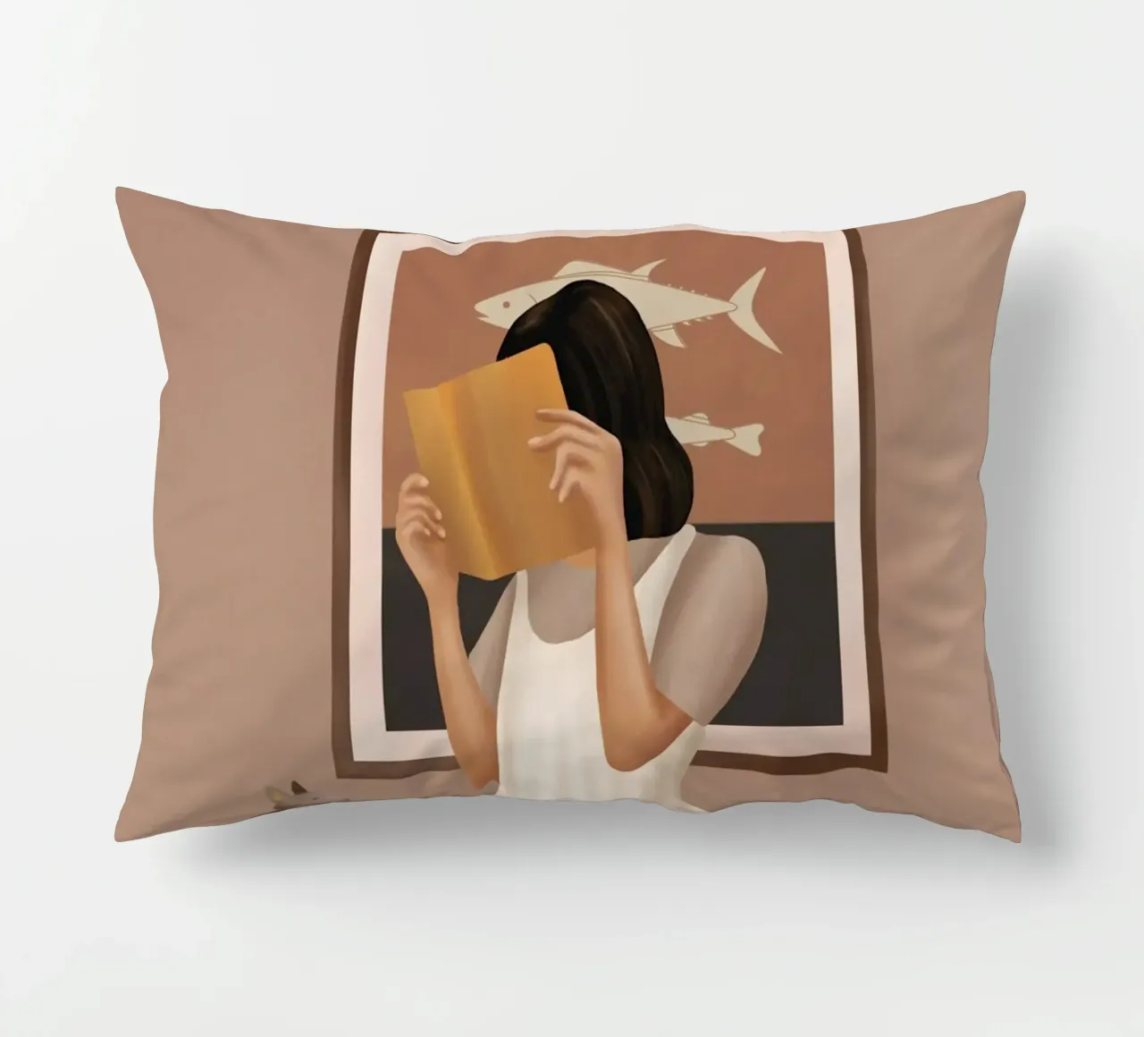 Losing Myself in a Book cuscino da cityart