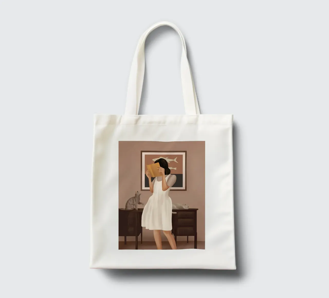 Losing Myself in a Book borsa in juta da cityart
