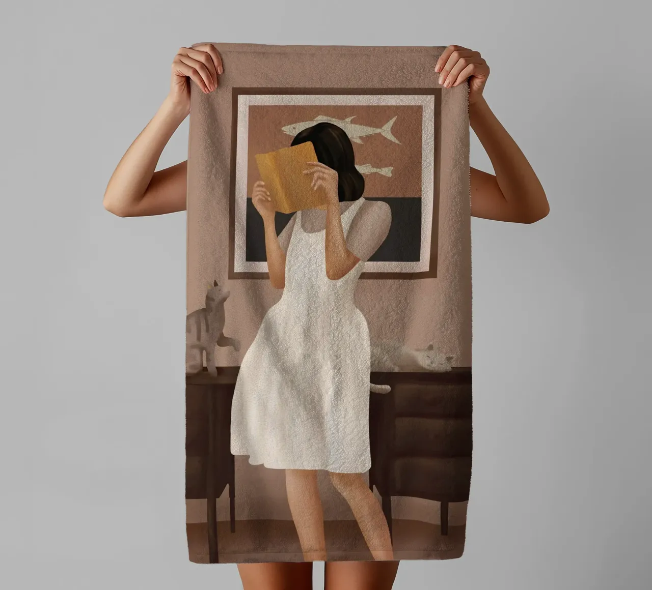 Losing Myself in a Book asciugamano da bagno da cityart