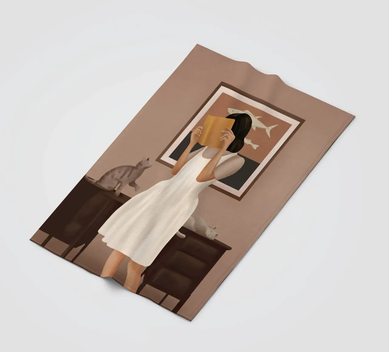 Losing Myself in a Book coperta in pile da cityart