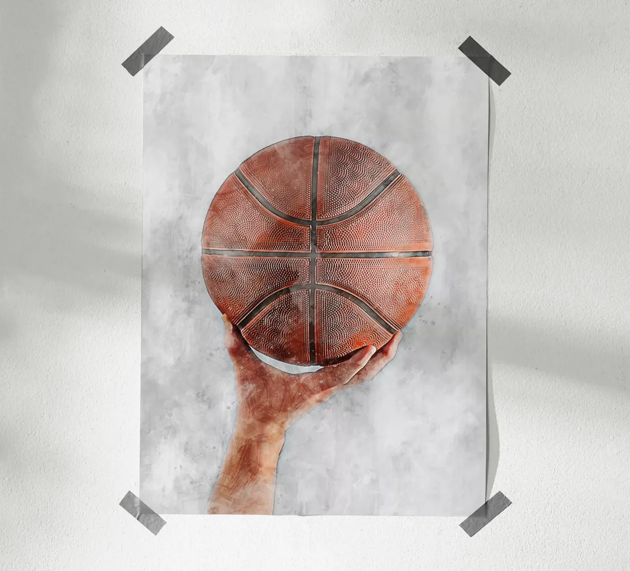 Pallacanestro - palla poster con telaio in alluminio da Mateo