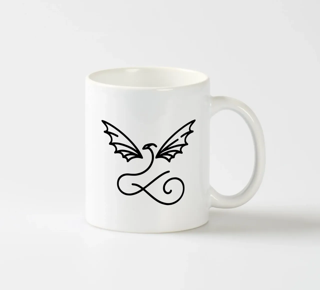 drago volante vorticoso tazza in ceramica da Bold & Simple