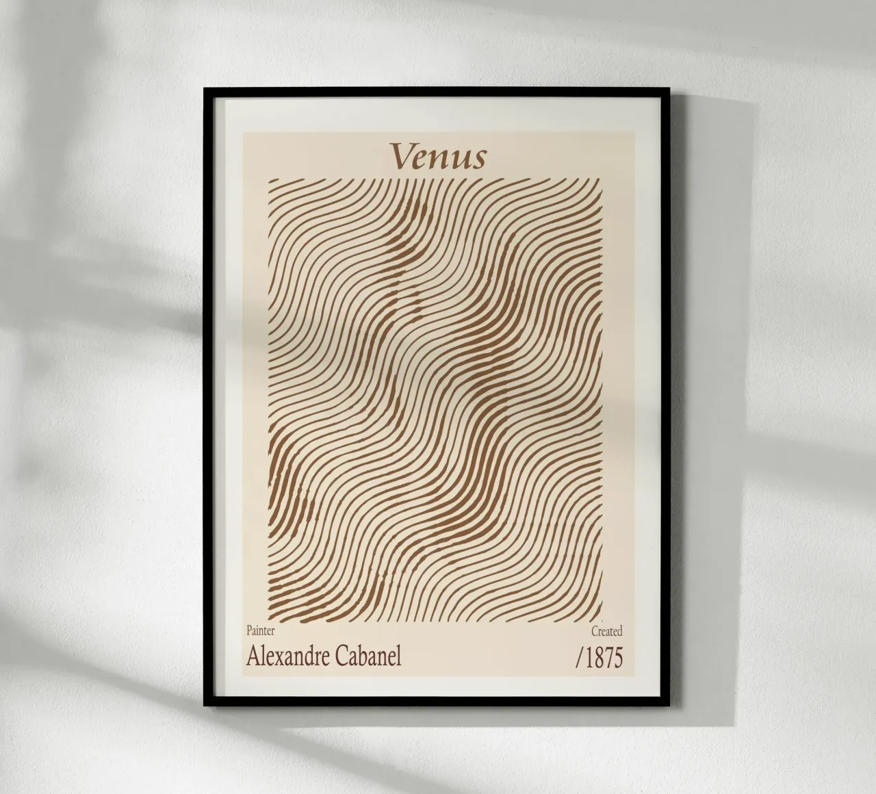 Venere - Alexandre Cabanel poster con telaio in plastica da Doa Project