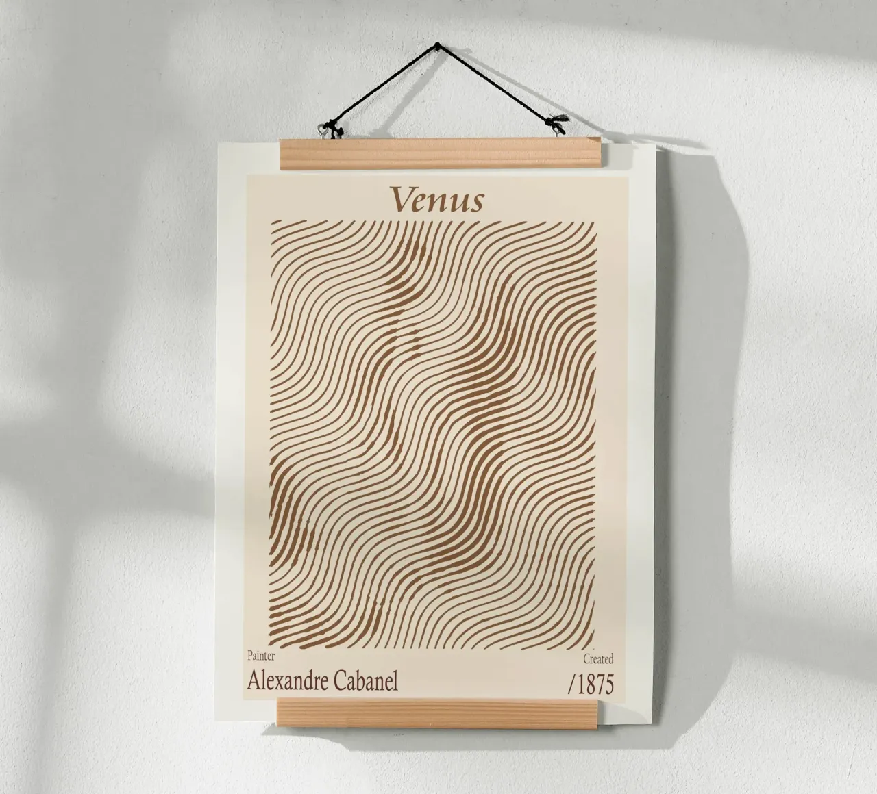 Venere - Alexandre Cabanel poster con telaio in plastica da Doa Project