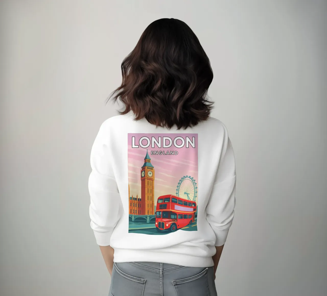 londra inghilterra disegno felpa da jasmines