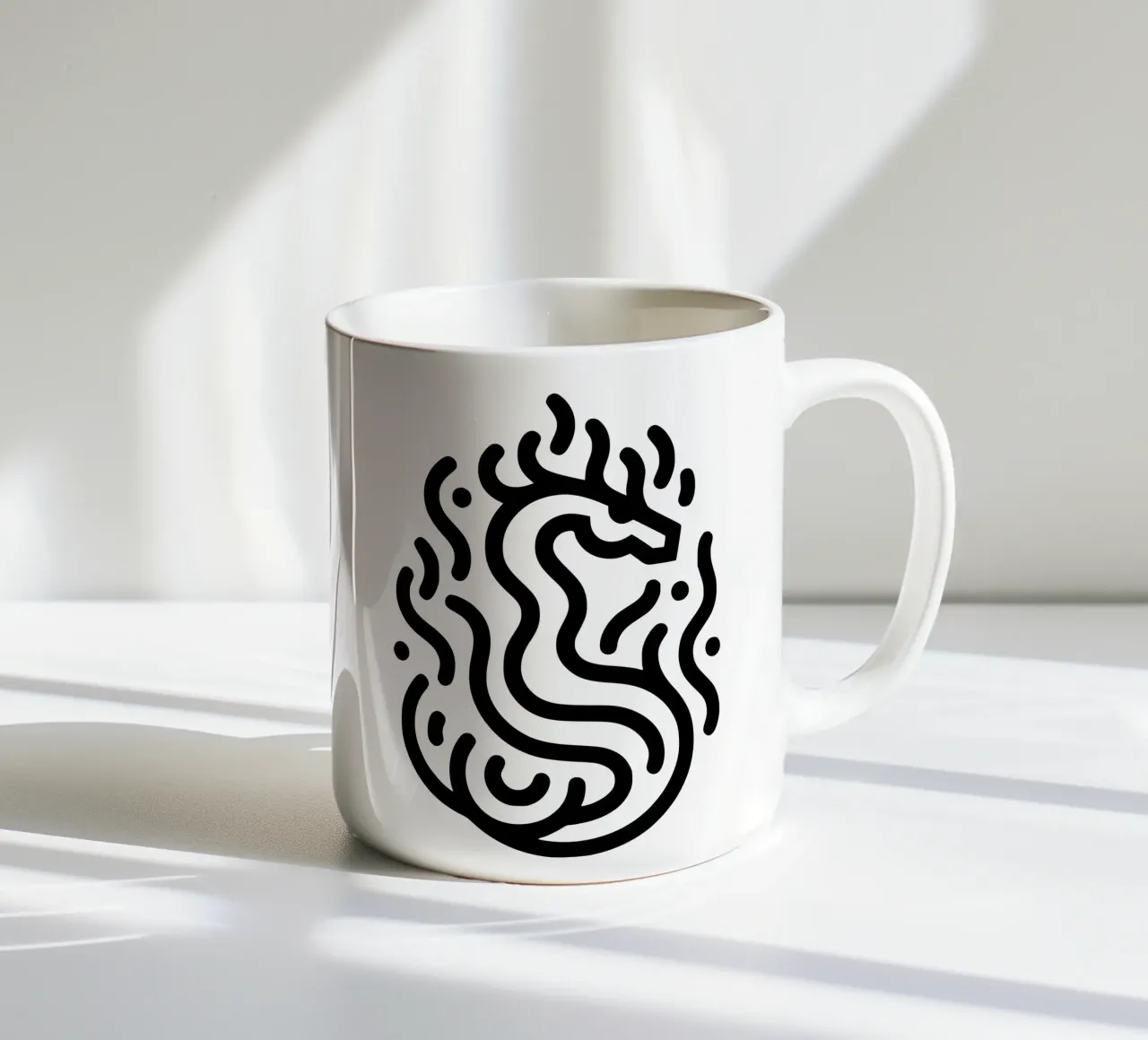 drago fiammeggiante tazza in ceramica da Bold & Simple