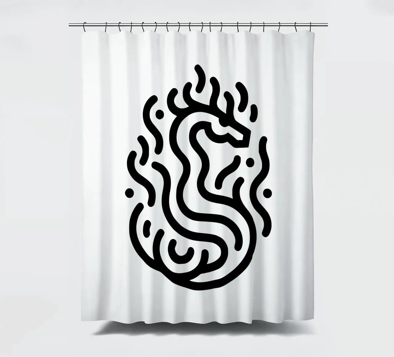 flaming dragon shower curtain by Bold & Simple