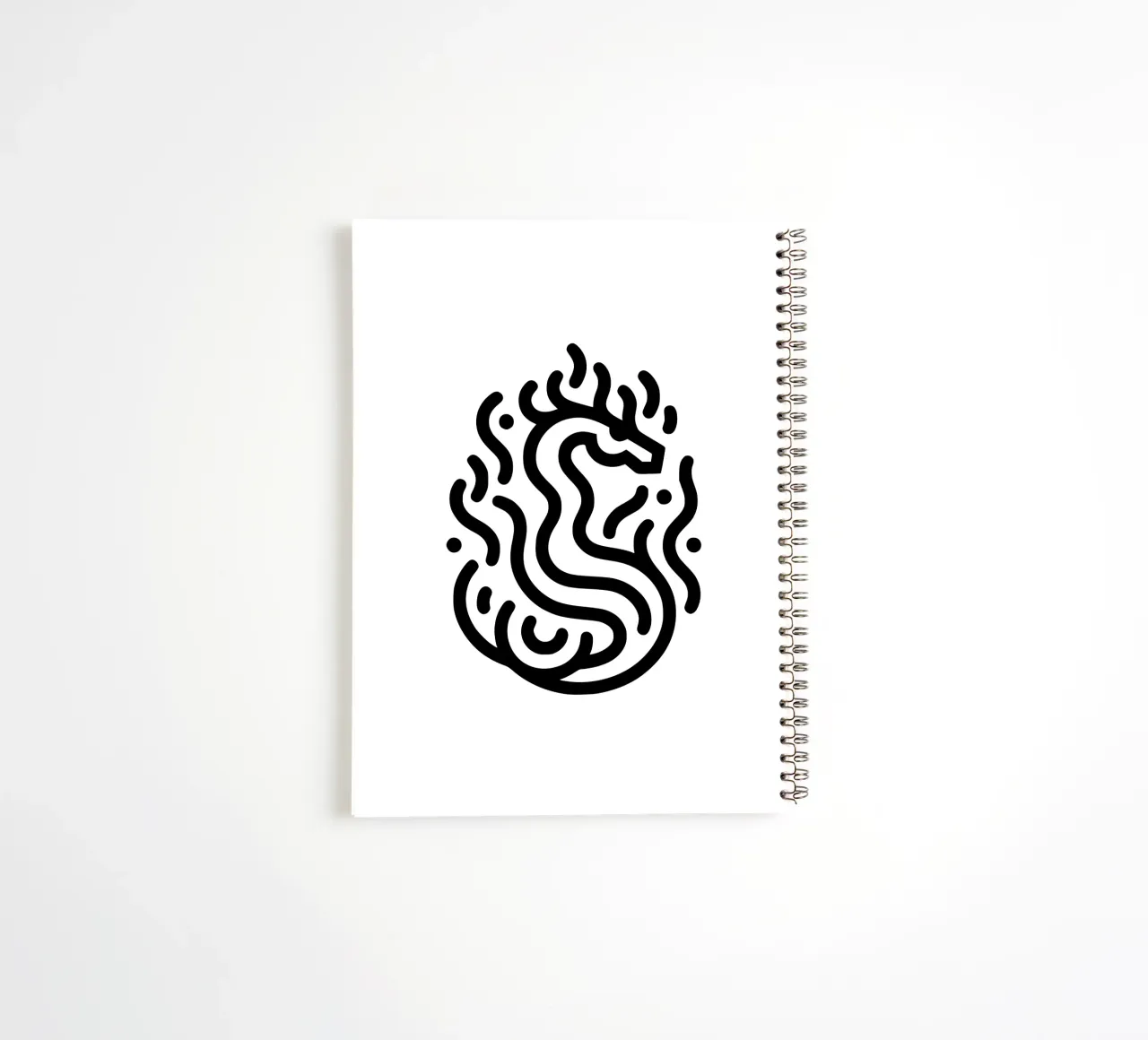 flaming dragon spiral notebook by Bold & Simple