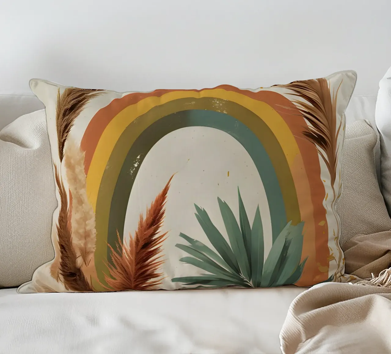 Boho Arcobaleno Botanico cuscino da Botanical Gallery