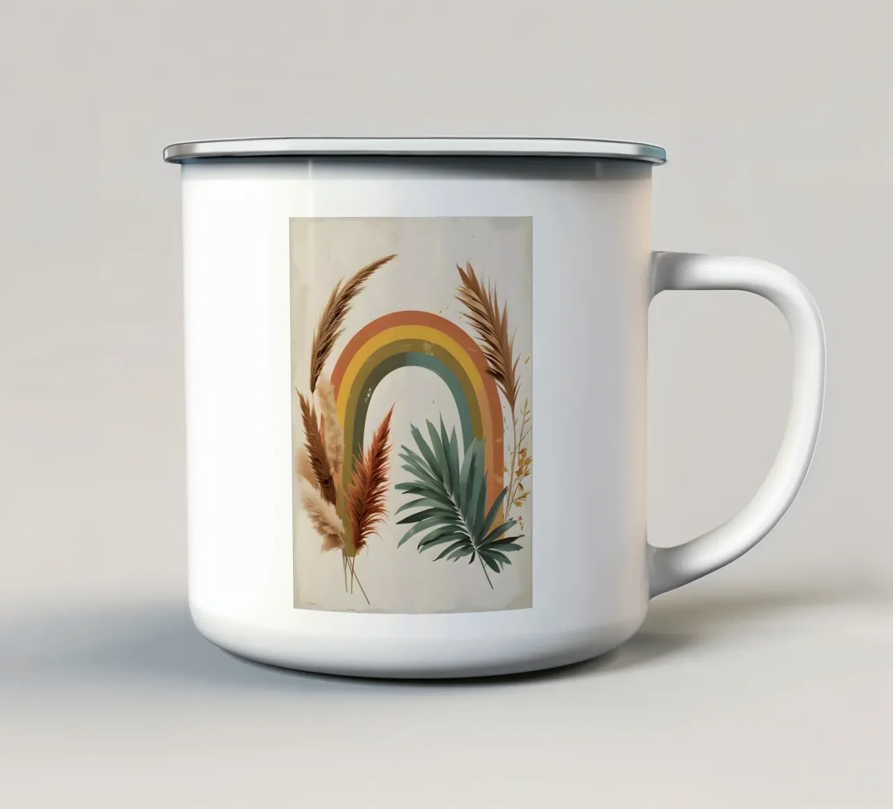 Boho Arcobaleno Botanico tazza in smalto da Botanical Gallery