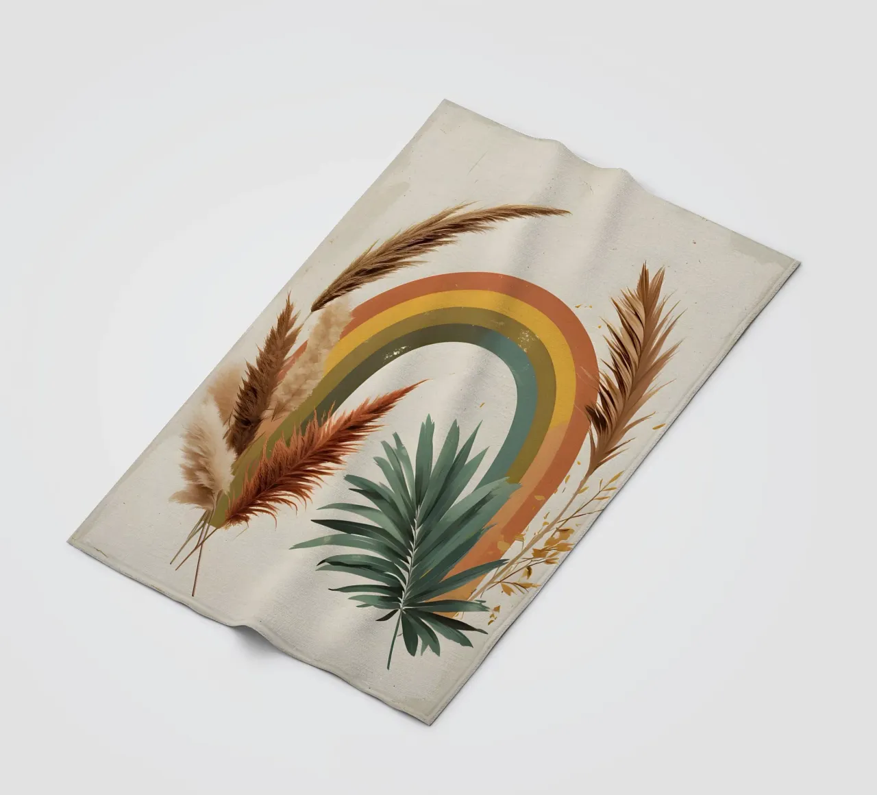 Boho Arcobaleno Botanico coperta in pile da Botanical Gallery