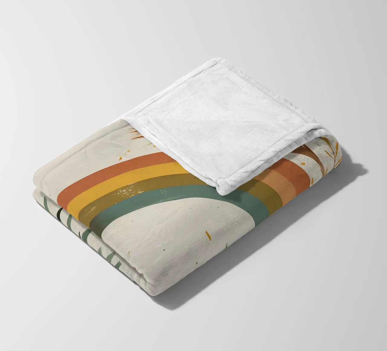 Boho Arcobaleno Botanico coperta in pile da Botanical Gallery