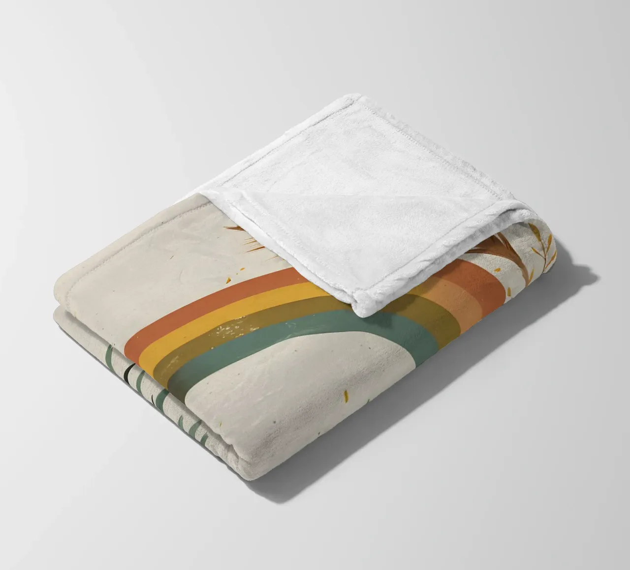 Boho Arcobaleno Botanico coperta in pile da Botanical Gallery