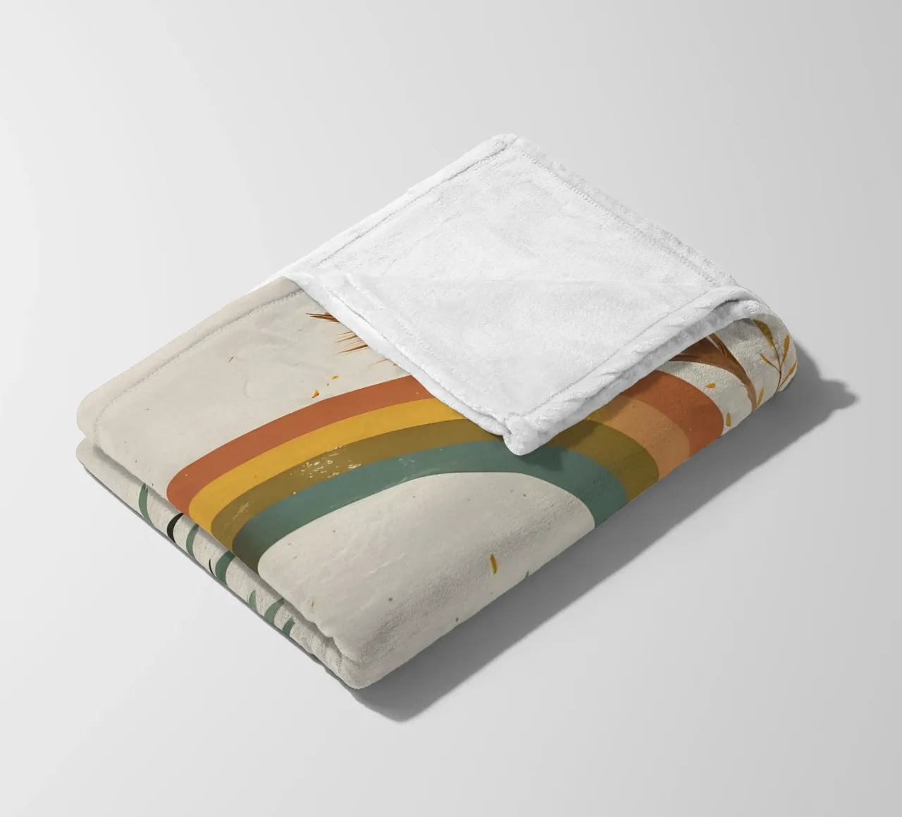 Boho Arcobaleno Botanico coperta in pile da Botanical Gallery