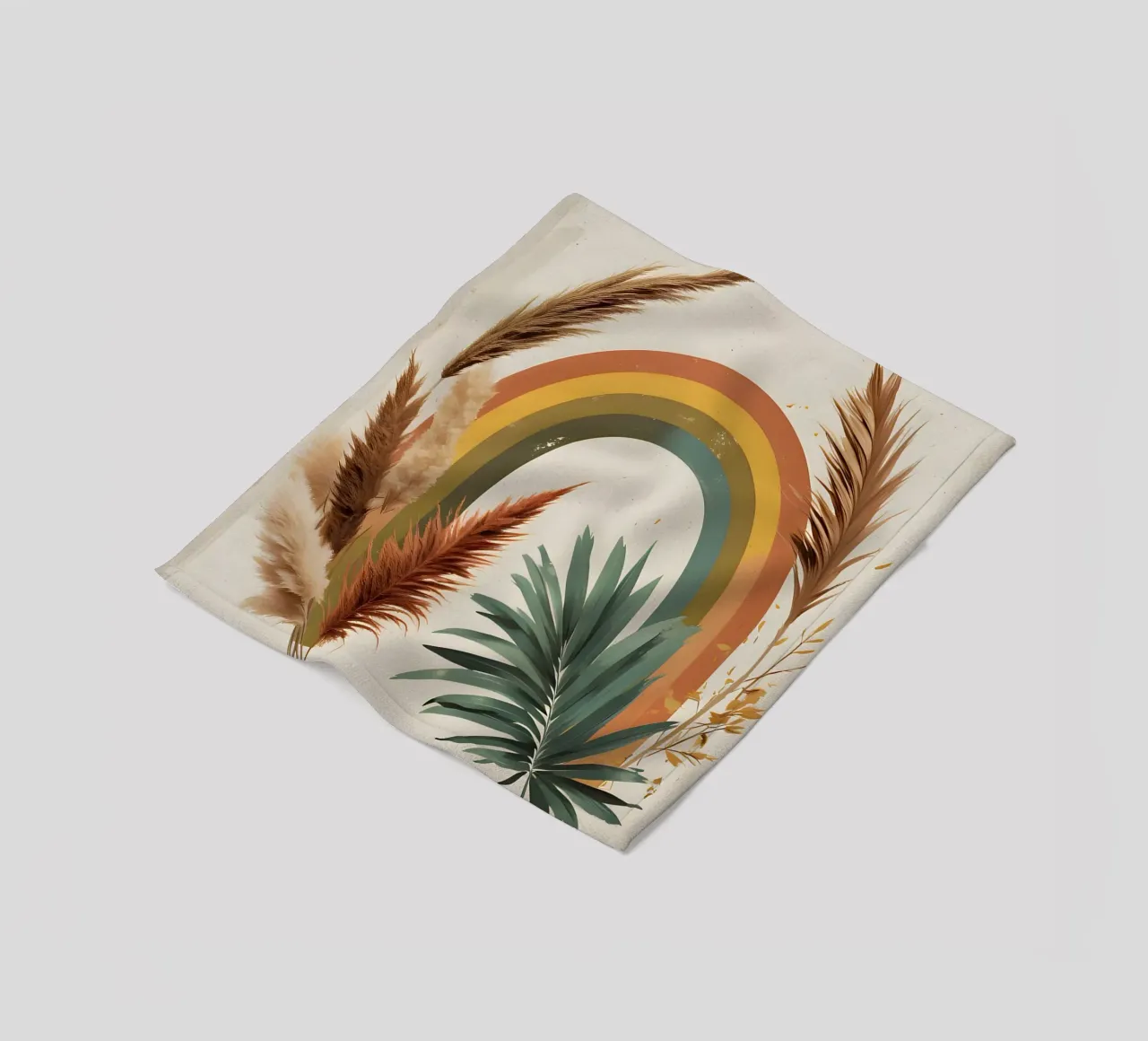 Boho Arcobaleno Botanico coperta in pile da Botanical Gallery