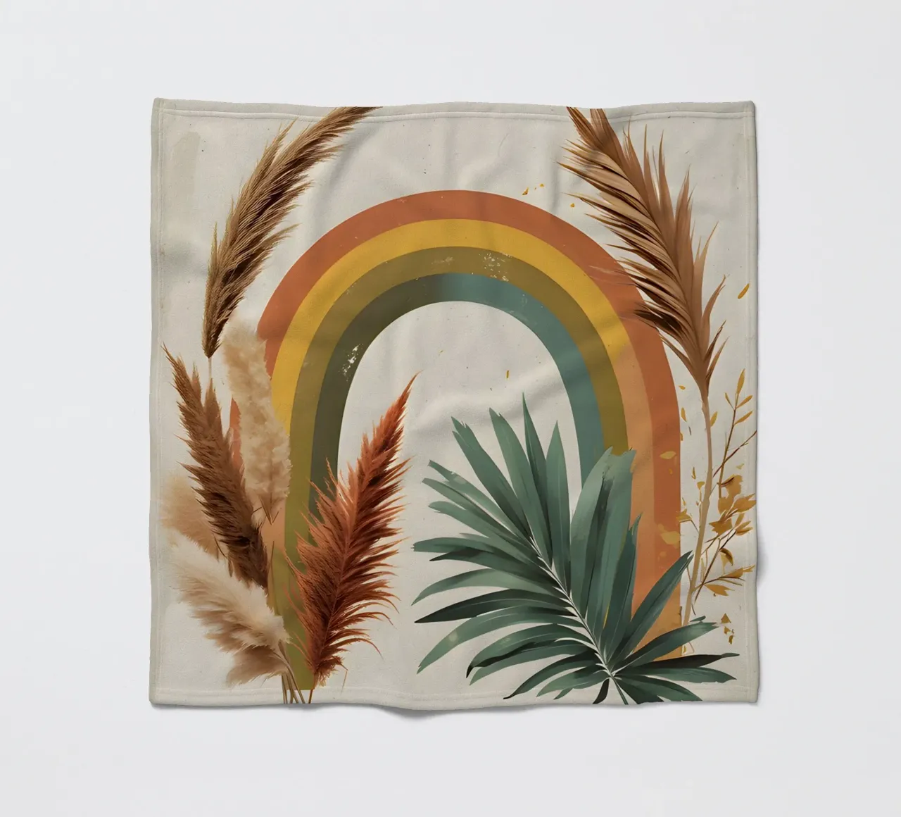 Boho Arcobaleno Botanico coperta in pile da Botanical Gallery