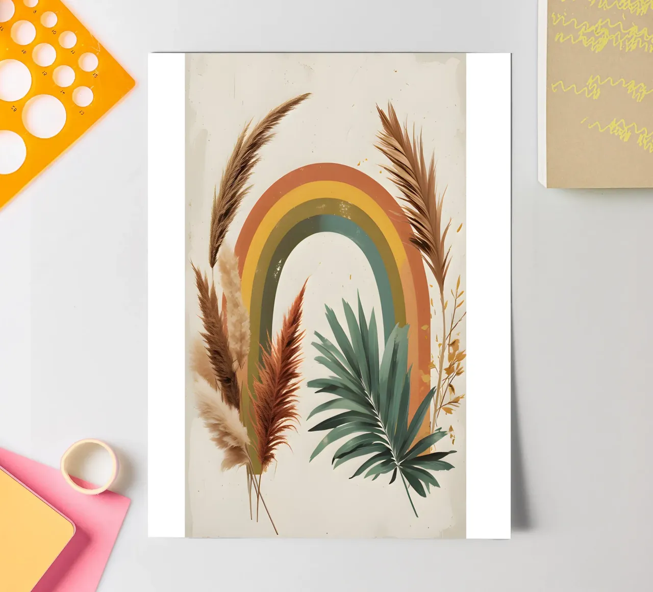 Boho Arcobaleno Botanico foglio adesivo da Botanical Gallery