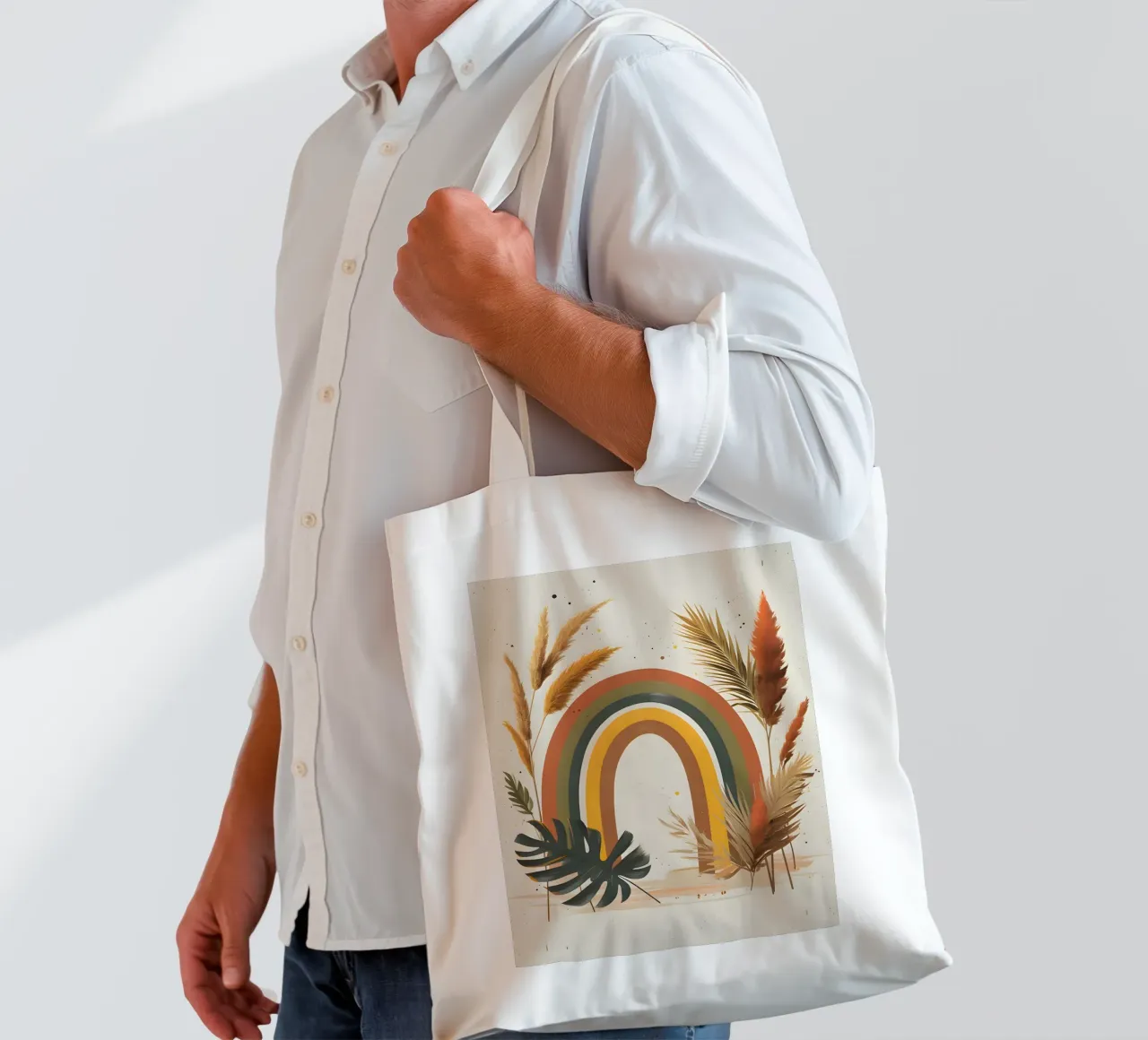 Boho Arcobaleno Botanico borsa in juta da Botanical Gallery