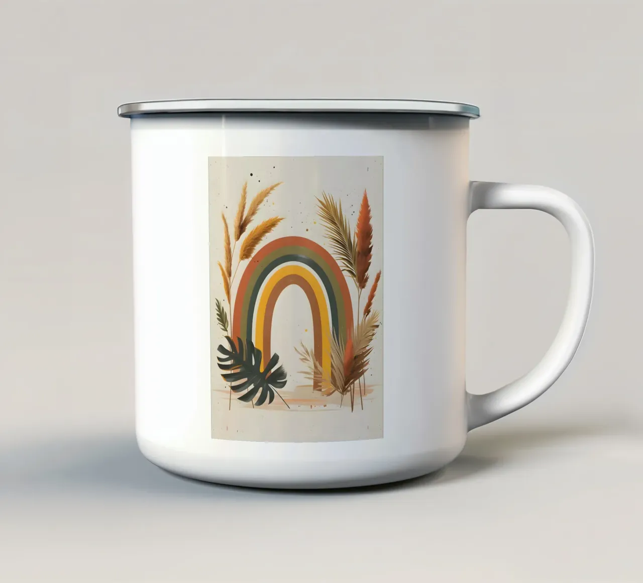 Boho Arcobaleno Botanico tazza in smalto da Botanical Gallery