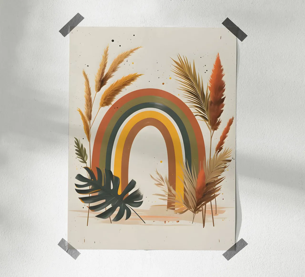Boho Arcobaleno Botanico poster da Botanical Gallery