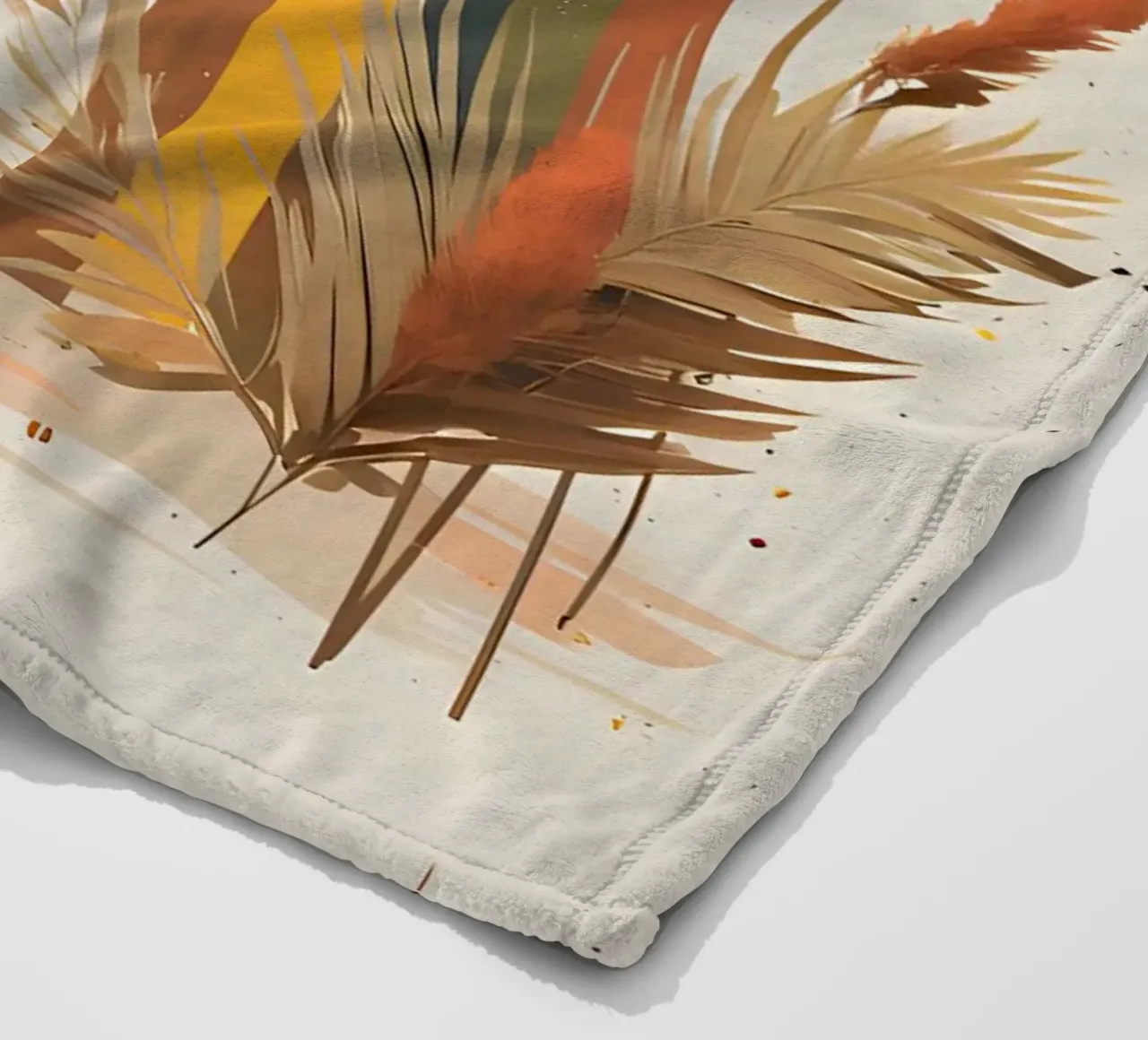 Boho Arcobaleno Botanico coperta in pile da Botanical Gallery