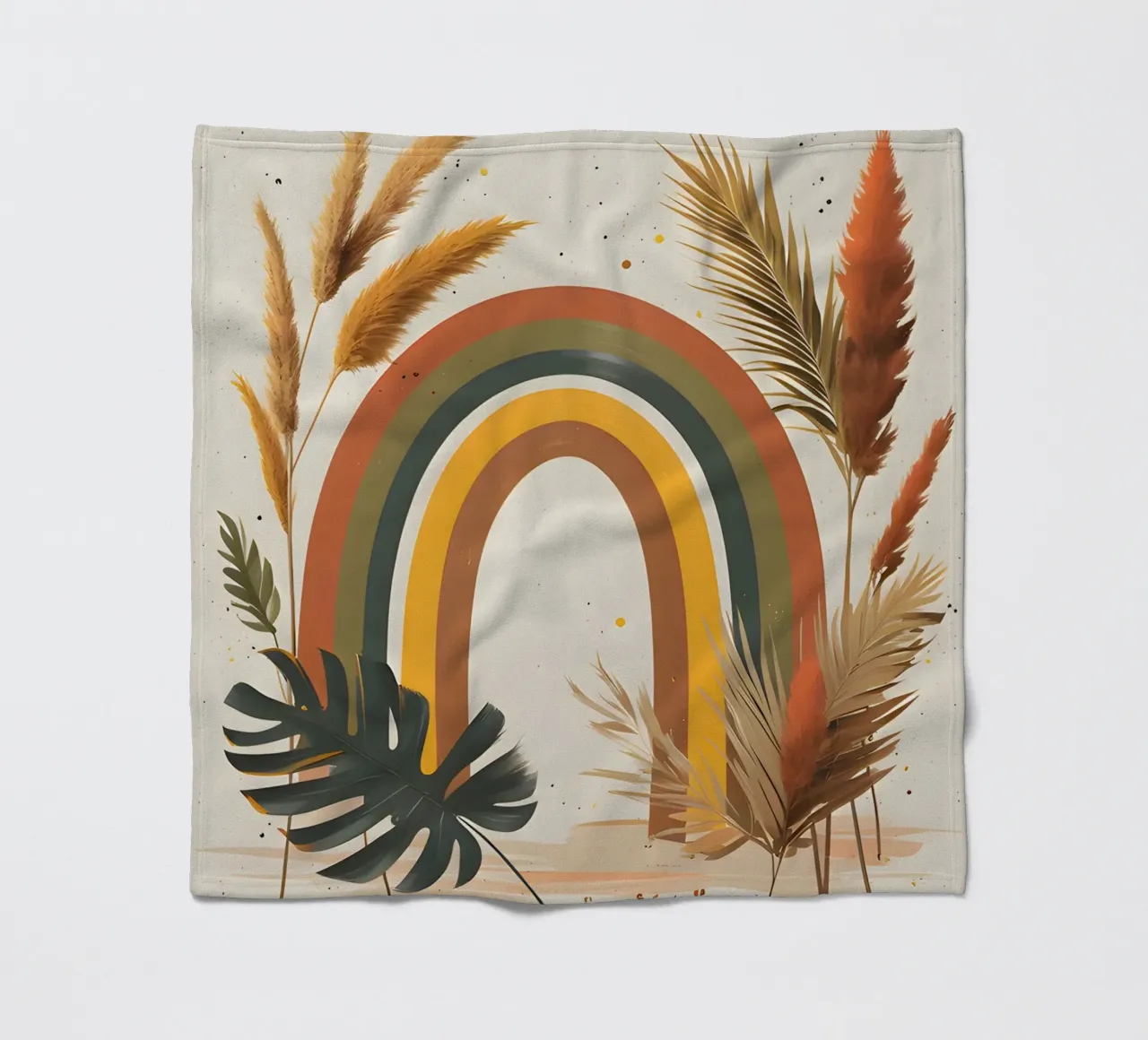 Boho Arcobaleno Botanico coperta in pile da Botanical Gallery