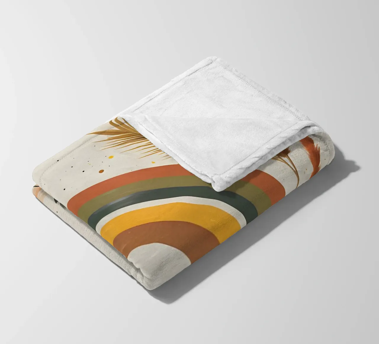 Boho Arcobaleno Botanico coperta in pile da Botanical Gallery